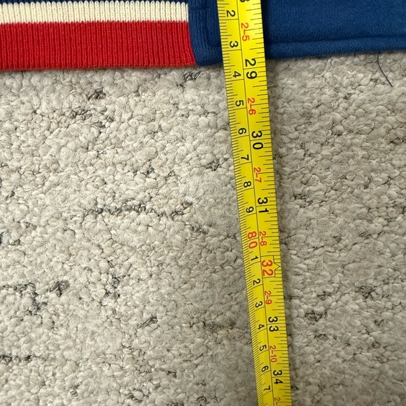 Men’s vintage Y2K rare L GUC some drains Mondetta Blue zip up with American Flag - Picture 10 of 13